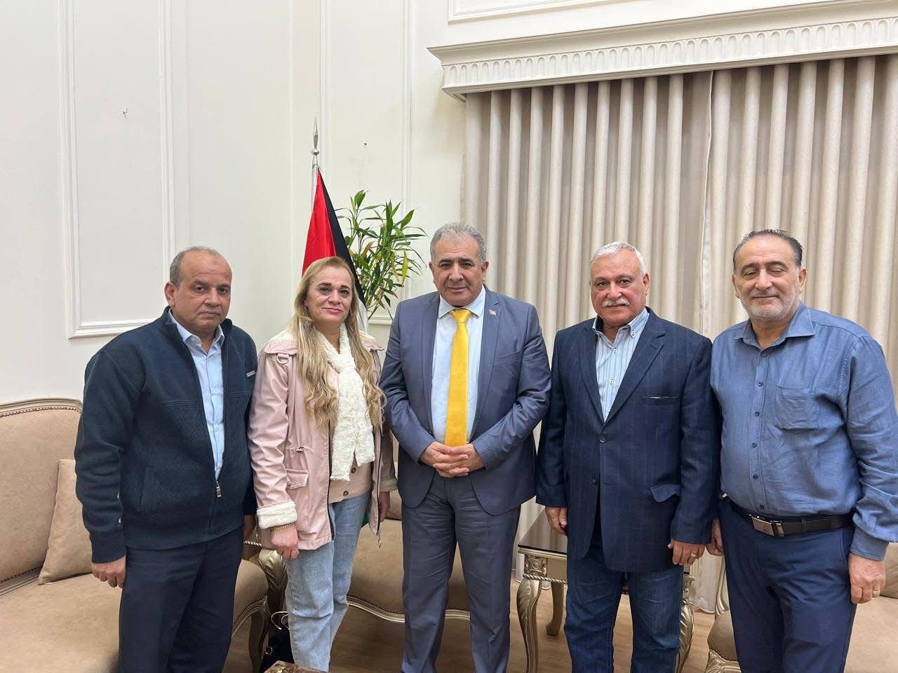 السفير الاسعد يلتقي المنتدى الفلسطيني لخريجي روسيا الاتحادية والاتحاد السوفياتي سابقآ 