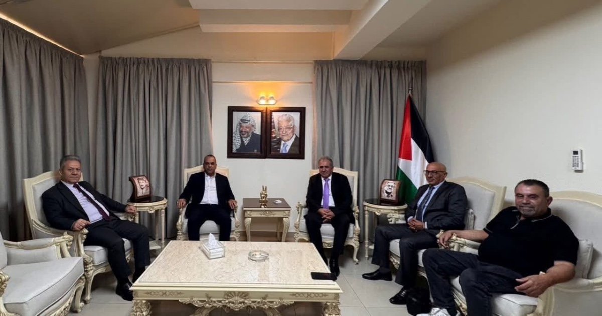 السفير الاسعد يستقبل الأمين العام للاتحاد العام للكتاب والأدباء الفلسطينيين مراد السوداني