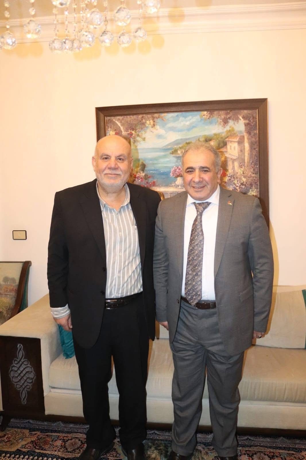 السفير الاسعد يزور رئيس بلدية برج الشمالي السابق مصطفى شعيتلي
