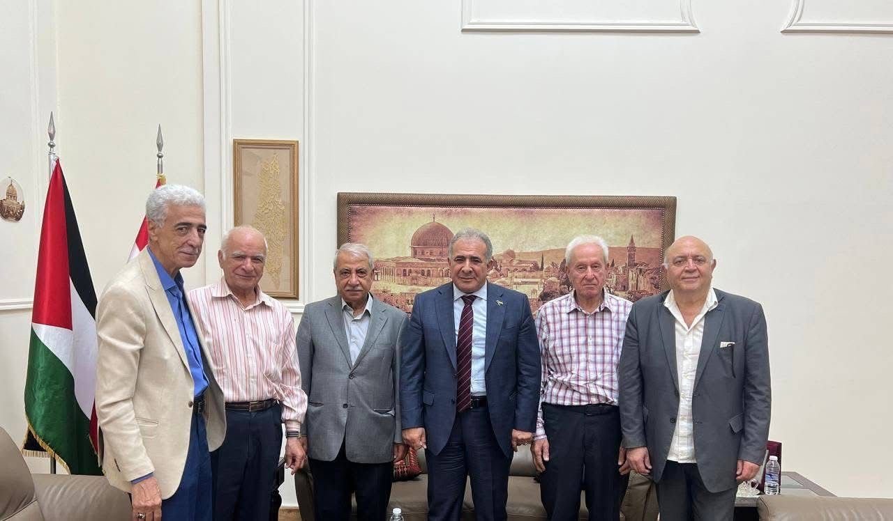 السفير الاسعد يستقبل رئيس المكتب التنفيذي لمنظمة العمل اليساري الديمقراطي العلماني على رأس وفد