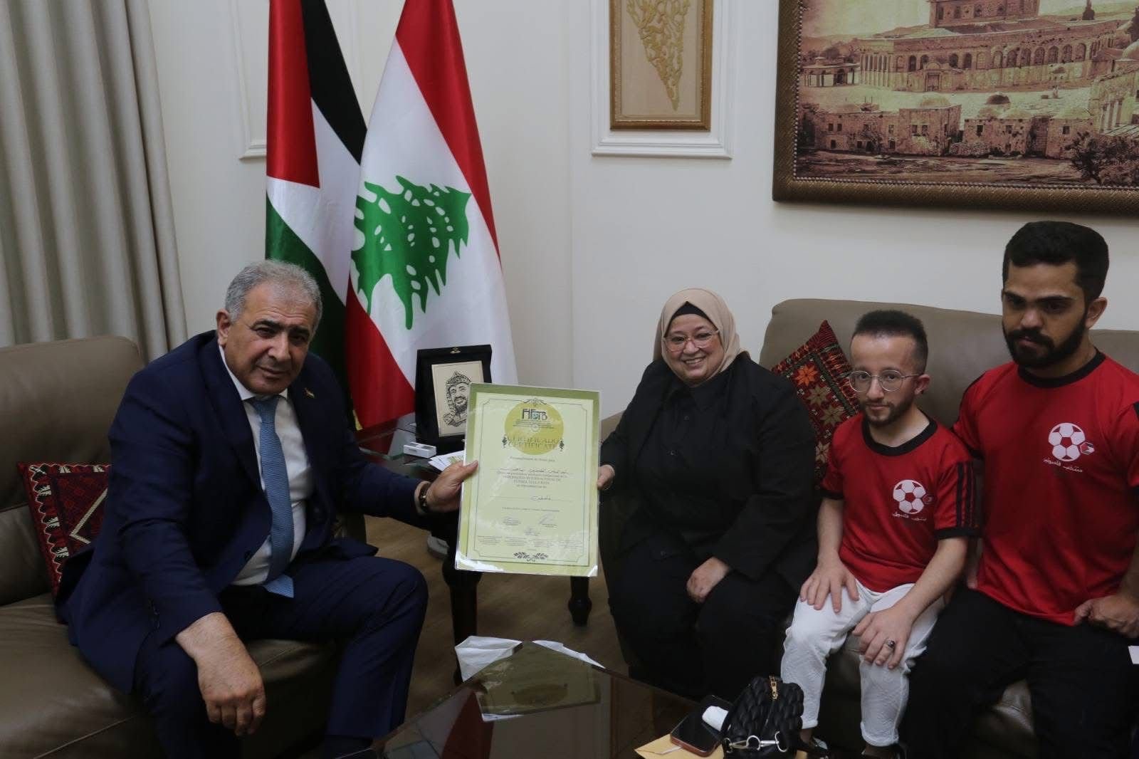 السفير الاسعد يستقبل نادي فلسطين لقصار القامة Description  English Content  English Title (English) * Description  Cancel                  Add more media after this  Add Media                          Done