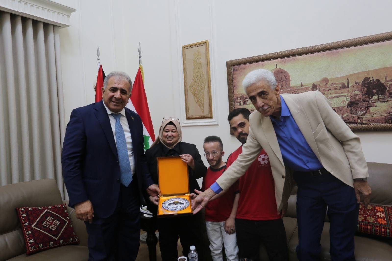 السفير الاسعد يستقبل نادي فلسطين لقصار القامة Description  English Content  English Title (English) * Description  Cancel                  Add more media after this  Add Media                          Done