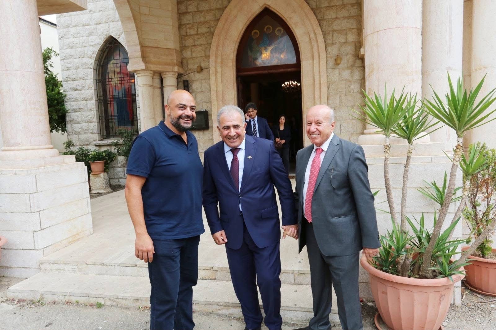 السفير الاسعد يزور جزين وروم وكنيسة مار جاورجيوس