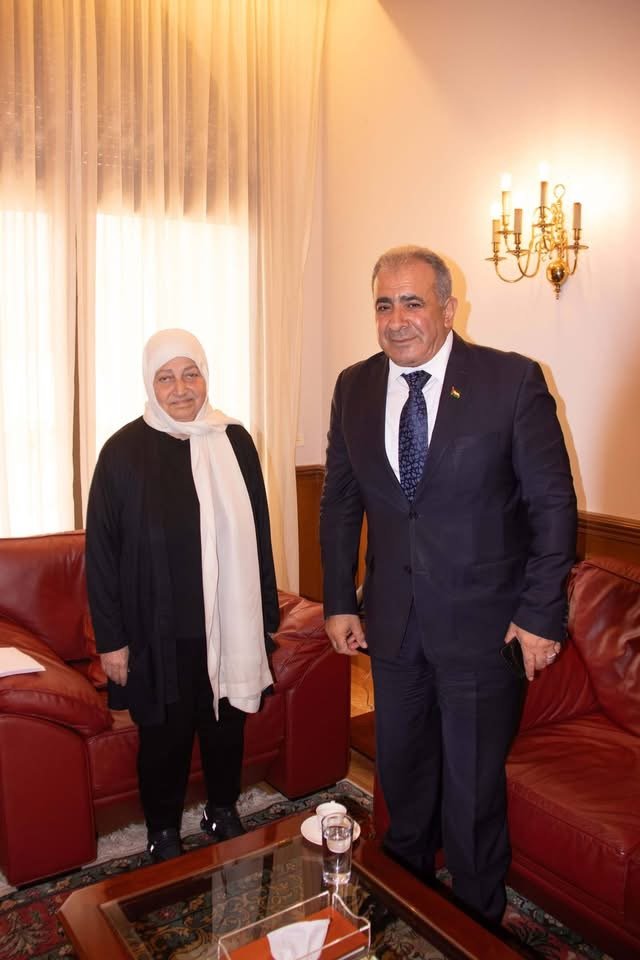 بهية الحريري تستقبل سفير دولة فلسطين محمد الأسعد