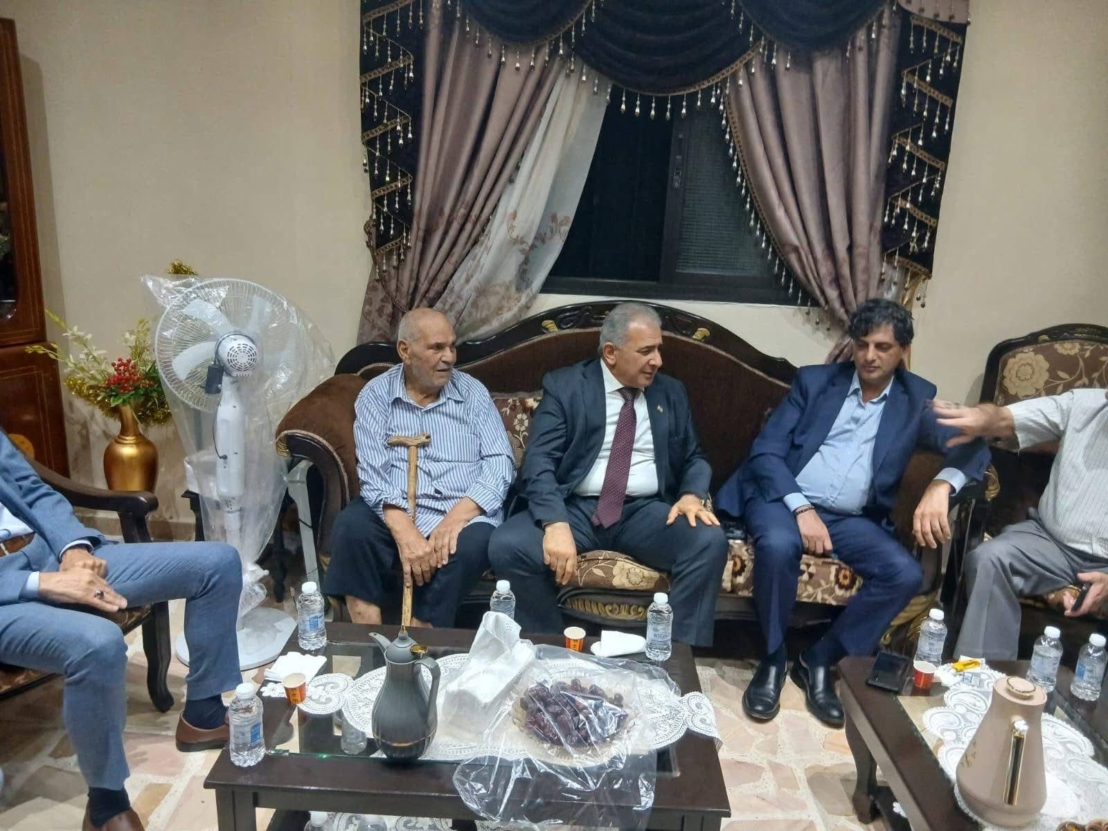 بتوجيهات من سيادة الرئيس محمود عباس ابو مازن : السفير الاسعد يعزي عائلتي مبدى والطيار في مخيم نهر البارد