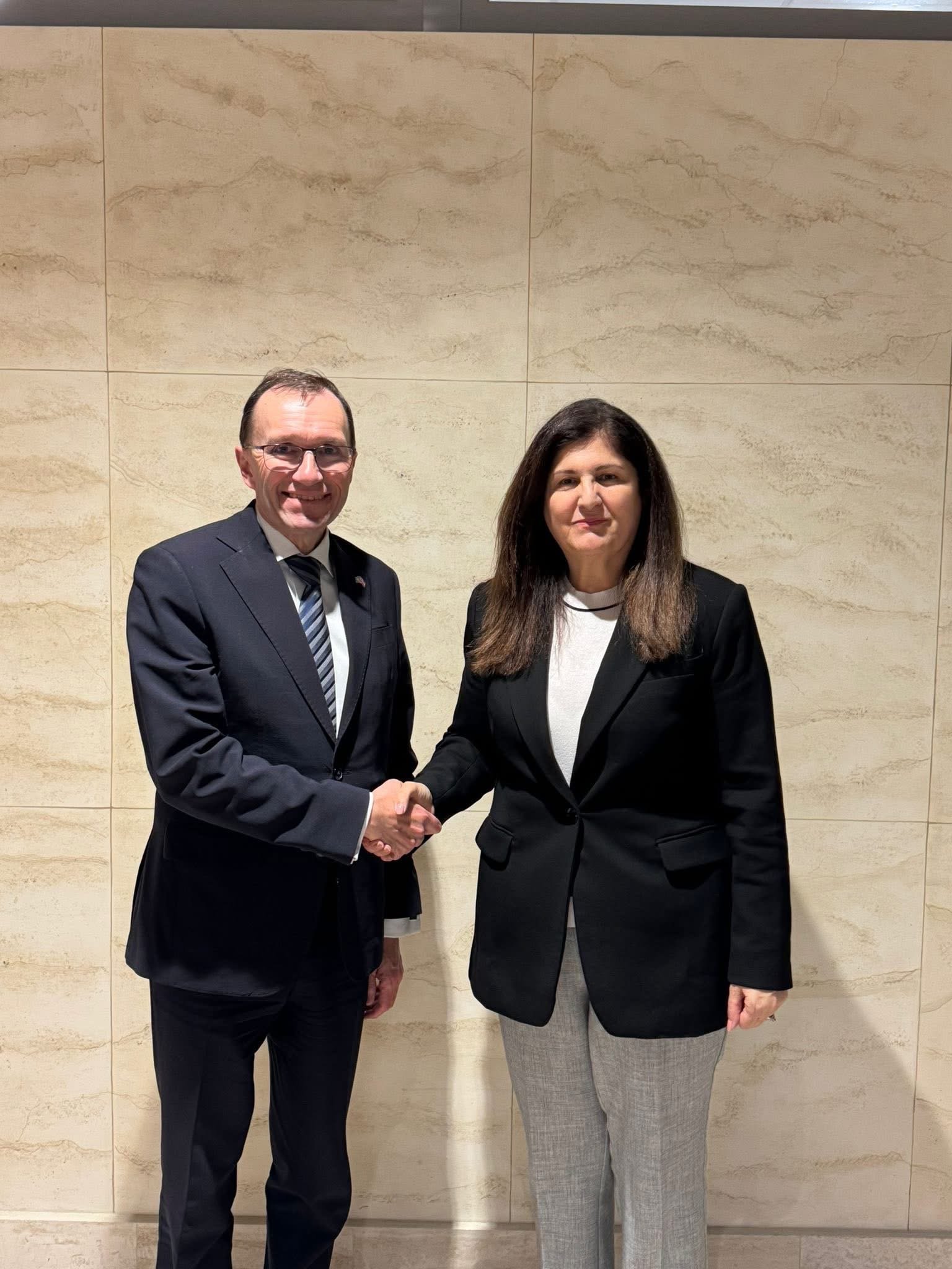 وزيرة الخارجية تعقد عدداً من اللقاءات لبحث الأوضاع في فلسطين وتعزيز الدعم الدولي