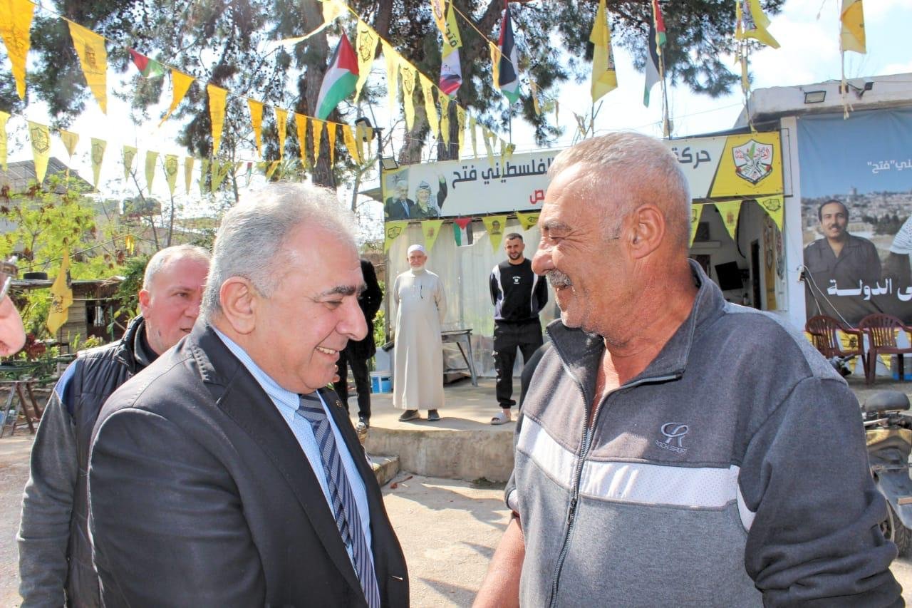 سفير دولة فلسطين في لبنان يزور مخيمات منطقة صور ويؤكد استمرار دعم صمود أبناء شعبنا في الجنوب