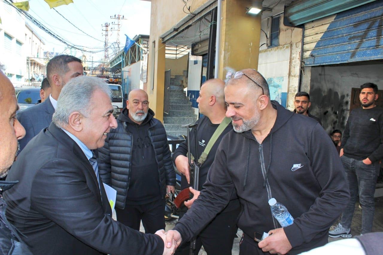 سفير دولة فلسطين في لبنان يزور مخيمات منطقة صور ويؤكد استمرار دعم صمود أبناء شعبنا في الجنوب